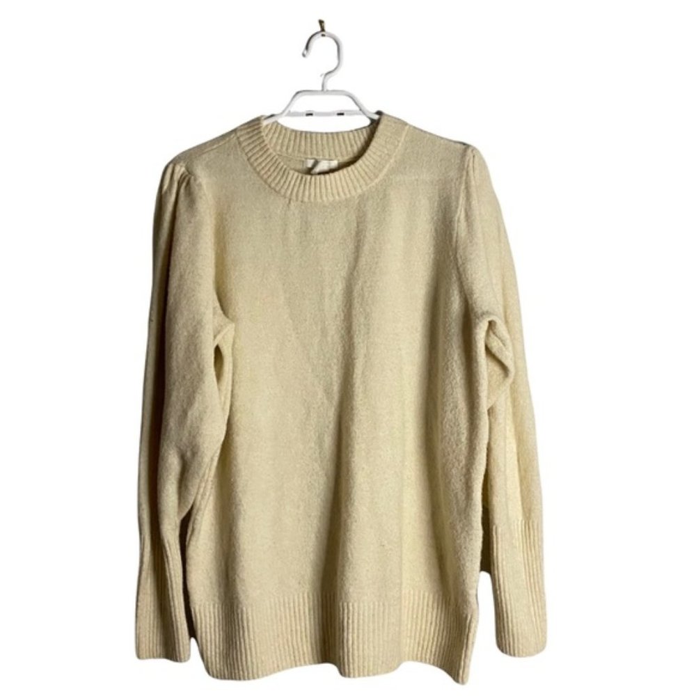 H&M Mama Maternity Cream Soft Knit Crewneck Sweater
